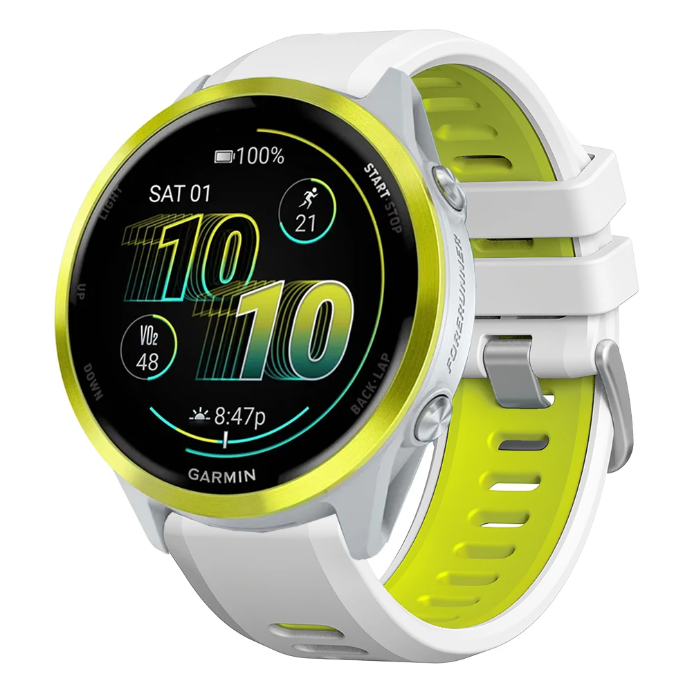 Two-Tone Silicone Quick Release Sport Watch Band Bracelet, 22mm