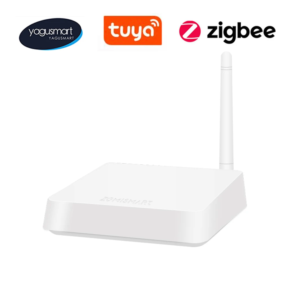 Yagusmart-tuya Zigbee Wired Gateway Hub Smart Home com Antena Externa Linkage App Dispositivos Zigbee Controle Remoto