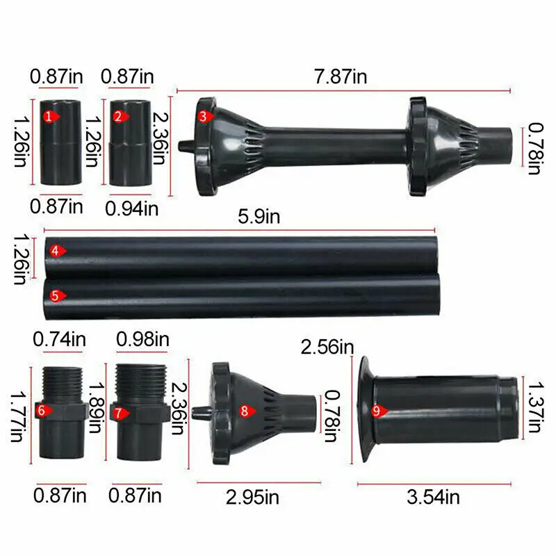 Solar Fountain Water Fountain Garden Pond Fountain Fountain Nozzles Fish Pond Fountain Water Submersible Pump Nozzle Kit Mushroom Fountain Spray Set for Goldfish Pond Aquarium Pool Garden Supplies