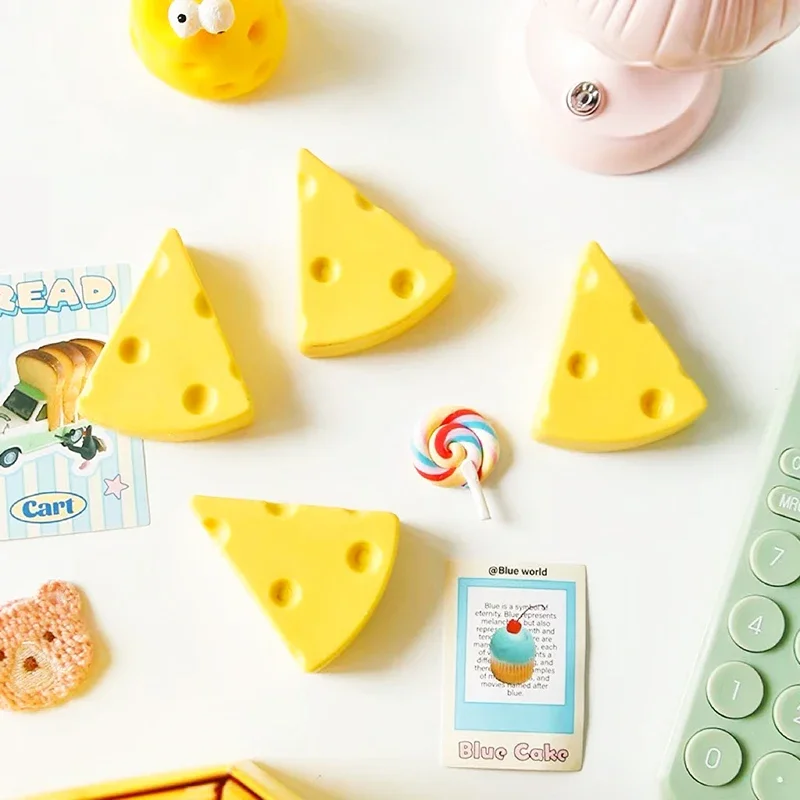 Kawaii Stationery Funny Erasers Cheese Shape Rubber