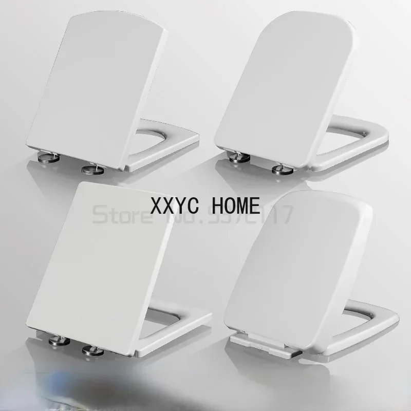 

Toilet seat PP Square shape Quick Release soft Close toilet lid Length 430mm to 455mm Width 355mm to 365mm