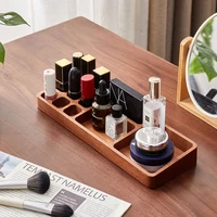 Vintage Wooden Lipstick Makeup Storage Box Desktop Sundries Lipstick Jewelry Display Box Home Decoration Cosmetic Organizer Box 1