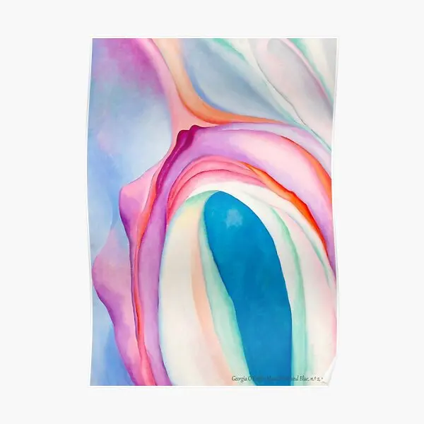 

Постер Okeeffe музыкальный розовый и синий № 2, винтажная Настенная картина для комнаты, домашний Декор, живопись, украшение, художественный принт, забавный, без рамки