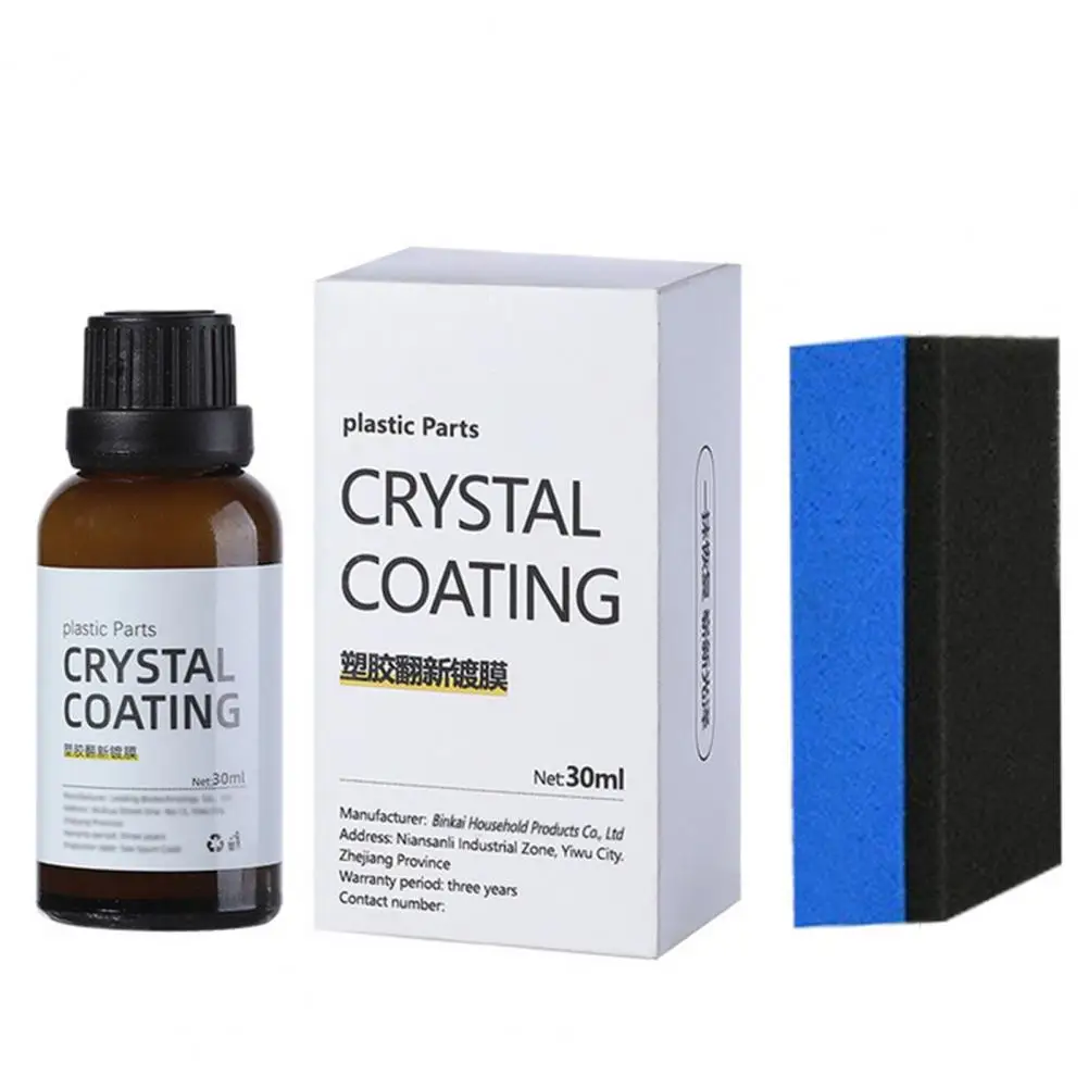 Car Plastic Renewal Paste Long-lasting High Gloss Car Plastic Coating with Anti-fog Protection 30ml Coating for Lens Restorer