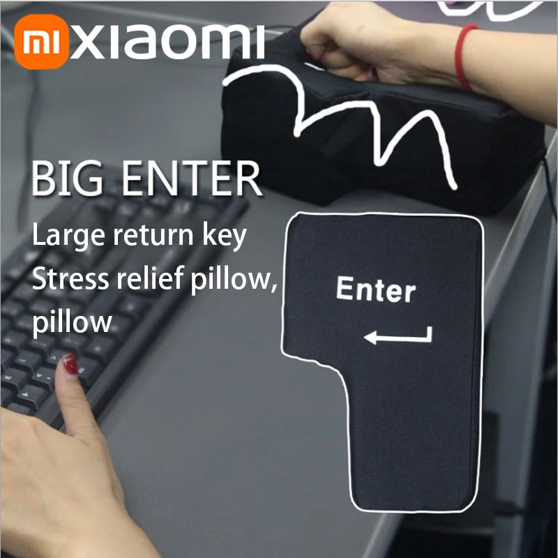 Xiaomi Anti-Stress Computer Enter Key Big USB Keyboard Vent Button Pillow Desktop Stress Reliever Cushion Anti Stress Button