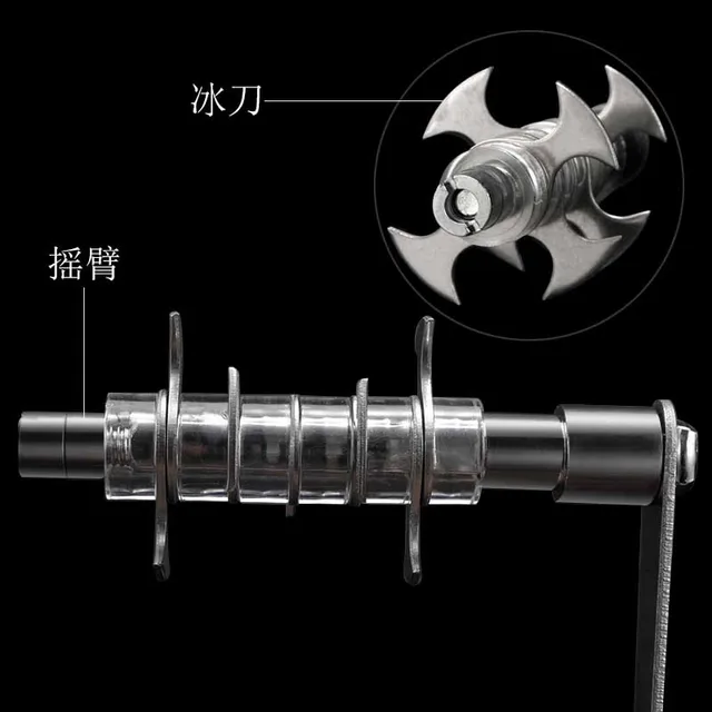 Small Home Manual Ice Crusher Transparent Multi-Purpose Hand Shaved Ice Machine DIY Ice Crusher Machine A Glacon Ice Crusher 4