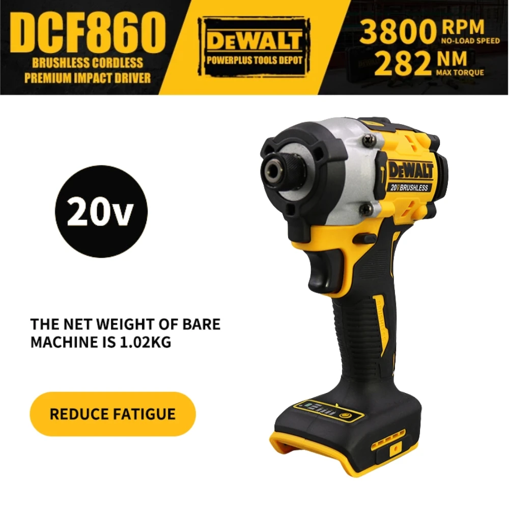 디월트 DCF860 키트 브러시리스 무선 프리미엄 임팩트 드라이버, 배터리 충전기 포함, 282NM 20V 전동 공구 디월트 DCF860 키트 브러시리스 무선 프리미엄 임팩트 드라이버, 배터리 충전기 포함, 282NM 20V 전동 공구