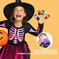 Halloween Finger Puppets Ghost Vampire Witch Pumpkin Frankenstein Characters Finger Puppets Set for Party Favors Pretend Play 1