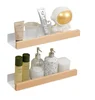 Bathroom Rack Wall-mounted Shower Room Toilet Nordic style Shelf Cosmetic Storage kitchen Multi-purpose Shelf Solid Wood 1