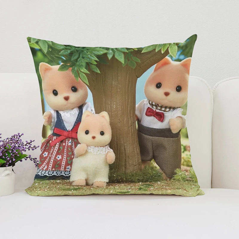 

40x40cm home decoration pillowcase S-Sylvian Families double-sided printed pillowcase sofa cushion cover car decoration