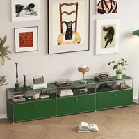 Vintage USM Haller Storage Cabinet Sideboard Haller Living Room Bedroom Stainless Steel Metal Board Modular Storage TV Cabinet 1