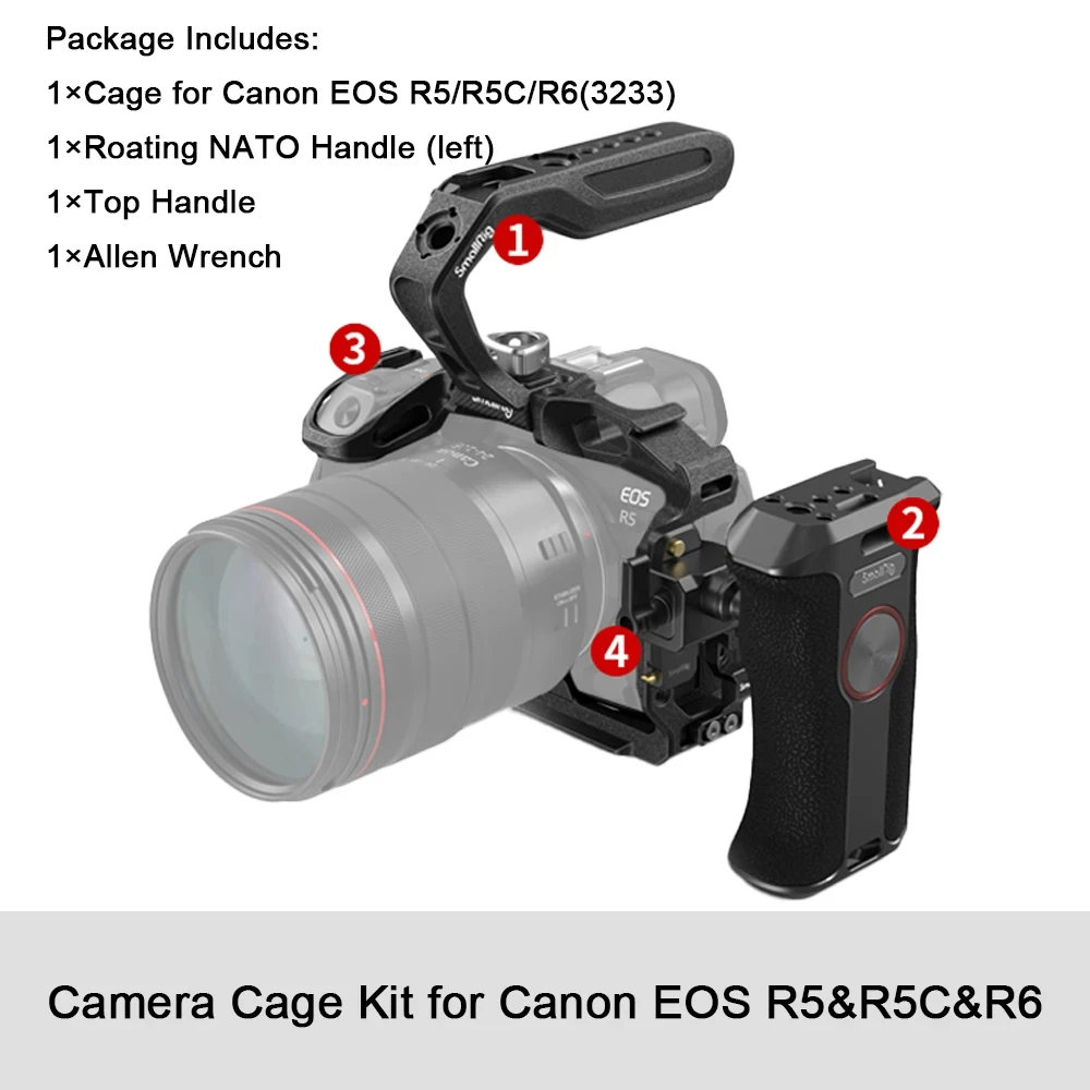 SmallRig Black Mamba Camera Cage with cable clamp and Top Handle