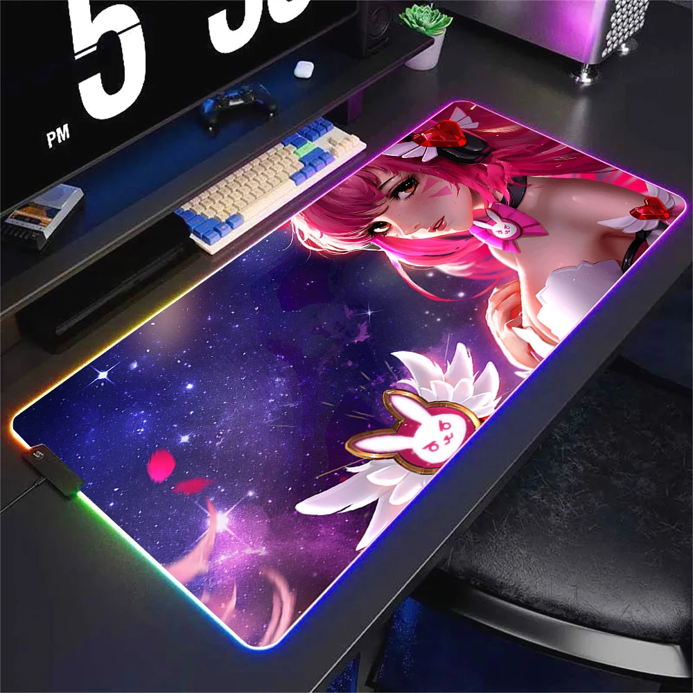 Overwatch D.va Mouse Pad Pc Gamer Mausepad Gaming Accessories RGB