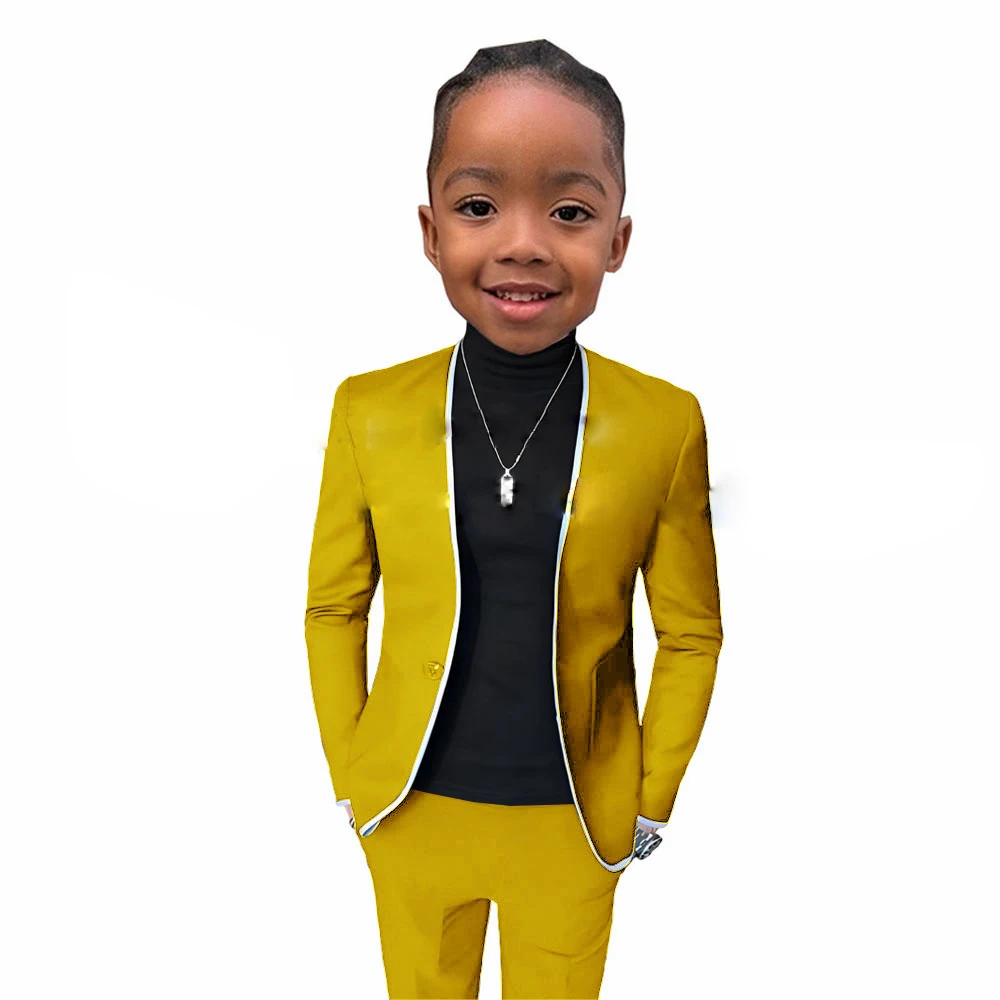 Costume 3 Pièces Ado Garçon 10-18 Ans - Veste + Gilet + Pantalon Slim Fit - Pour Cérémonie, Mariage, Graduation - Polyester