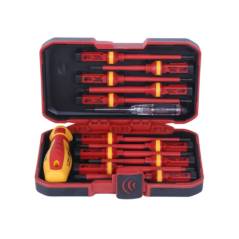 

13pcs 1000V Changeable Insulated Screwdrivers Set Electric Screwdriver Bit with Torx Screwdriver Set Electrician Repair Tool Kit