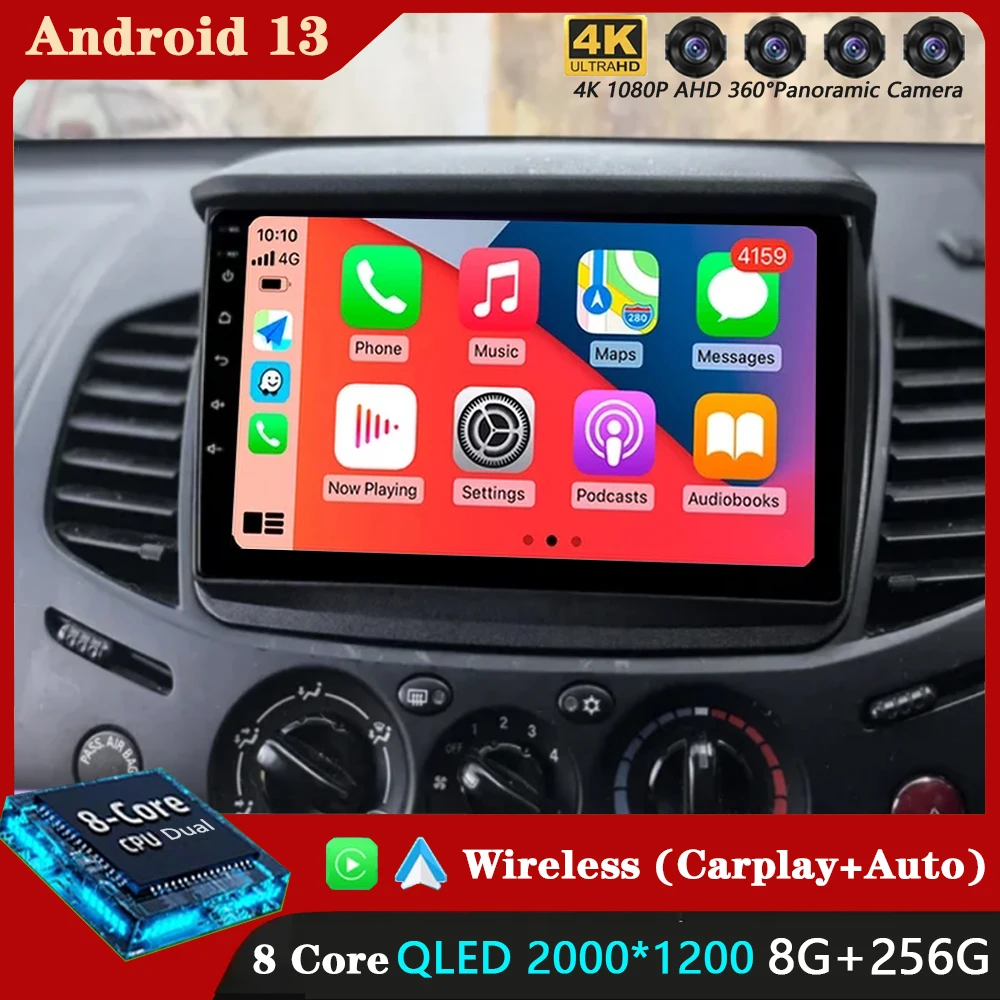 

Android 13 Carplay Car Radio For Mitsubishi Pajero Sport 2 L200 Triton 2008 - 2016 Navigation Multimedia Player Stereo WiFi+4G