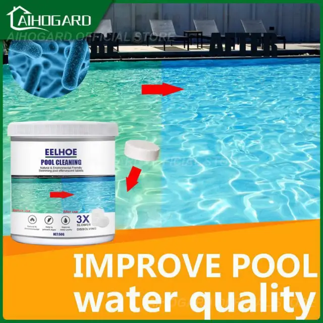 Medence Pezsgő Tisztító Tabletták Baktériumok Eltávolítása Fertőtlenítés Pehely Multifunkcionális Hatékony Szennyeződés Tisztítószerek