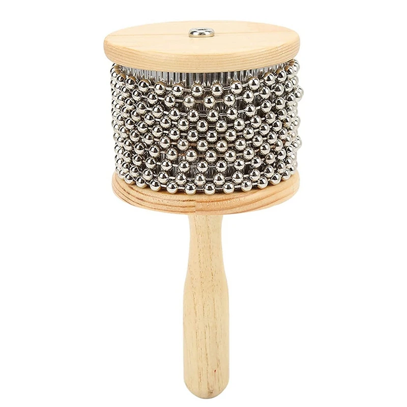 B93B-Wooden Kabasa, Steel Ball Hand Crank Toy, Portable Children's Teaching Instruments For Home And Kindergarten