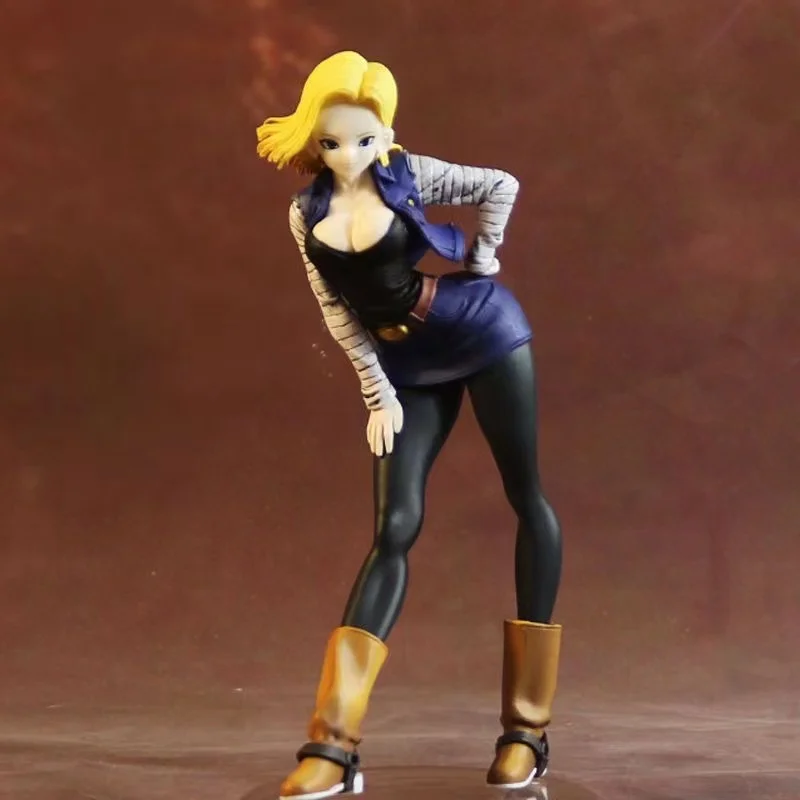 

Dragon Ball Z DBZ Anime Android 17 Lapis Android 18 bend lazuli PVC Action Figure Cartoon Model Toy Kids GIft Brinquedos 21CM