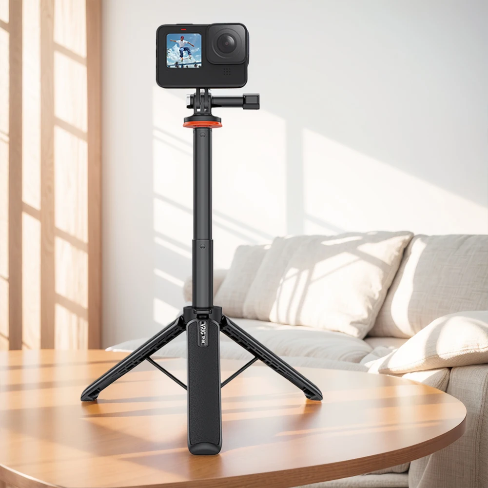 2in1 Extendable Tripod Stand with 1/4 Thread Handle Grip Tripod Lengthen Holder for DJI Osmo Pocket 3 Camera Accessories