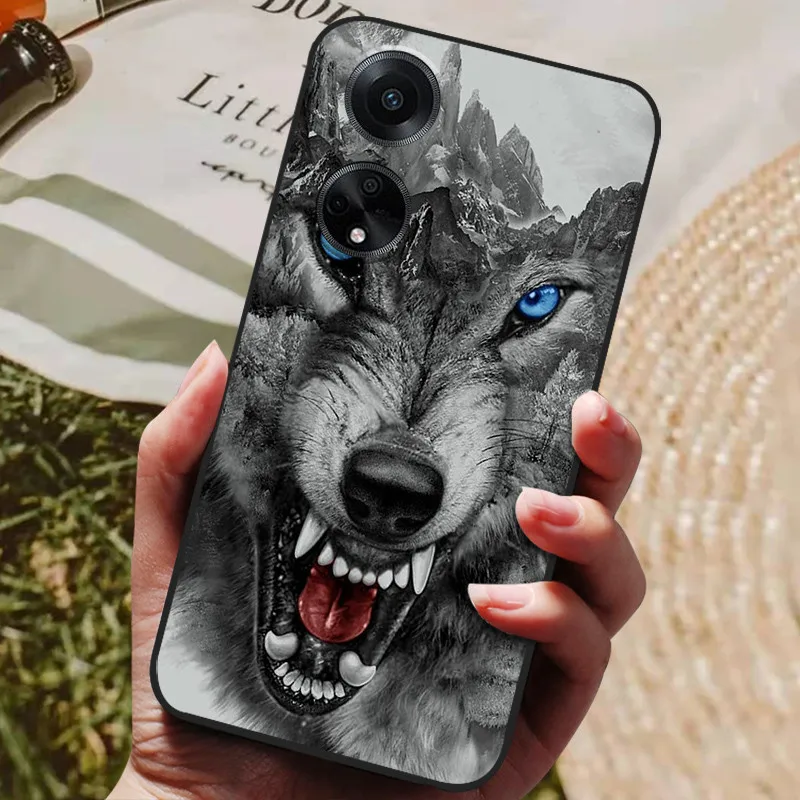 Stylish Black Silicone Painted Soft Phone Case - Premium TPU Protective Cover