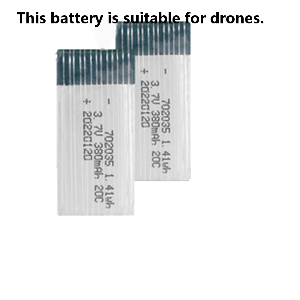 

Rechargeable 3.7V 702035 20C 380Mah Li-Polymer Li Battery For X5C Rc Drone H107D Helicopter Models X3 X4 X5Sc