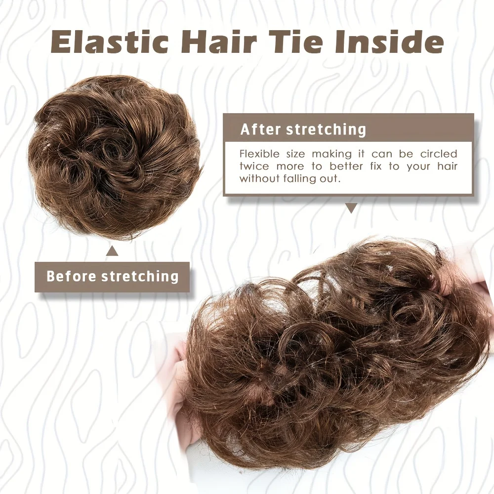 Human Hair Messy Bun Hair Piece