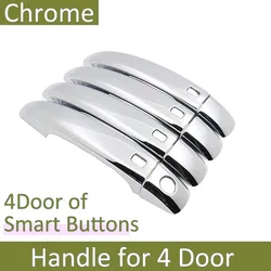 Chrome Car Door Handle Cover - Stylish Protective Trim and Decorative Film Stickers (4Handle 4 Buttons)