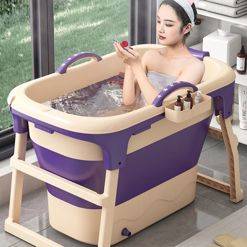 

Mobile Adult Portable Bathtub Folding Body Sauna Foldable Bathtub Moving Hot Tub Plastic Voetenbad Bathroom Products YX50FB