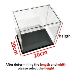 Clear Acrylic Display Cabinets for Collectibles: Assembled Boxes for Figures and Dolls (20x20cm)