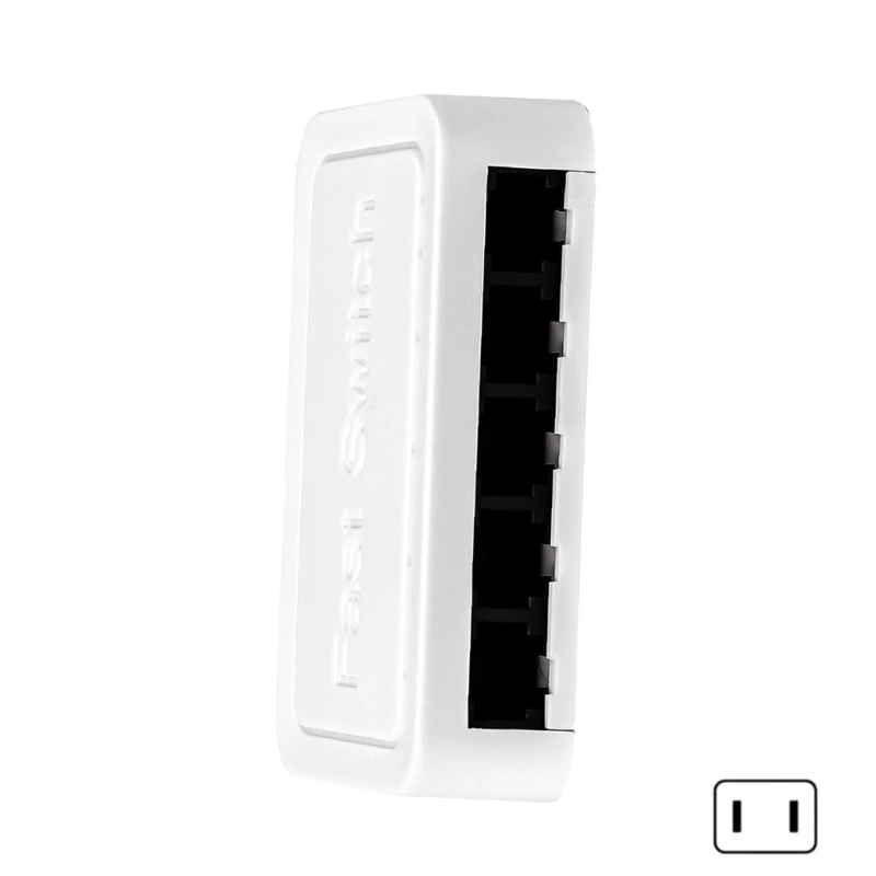 Switcher Ethernet Rete Ethernet A 5 Adattatore Cavo Alimentazione 1000 Mbps