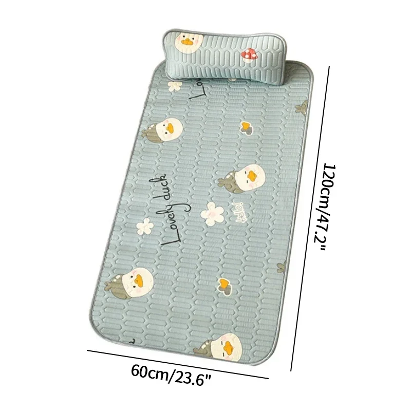 Baby Bed Mattress Breathable Ice Silk Mattress Nappy Changing Mat Washable Bed Sheet Cartoon Summer Sleeping Mat Colchoneta