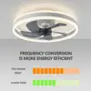 Ceiling Fan With Light Remote Low Profile Ceiling Fan 6 Speeds Modern Ceiling Fans Reversible Dimmable For Living Room Bedroom 4