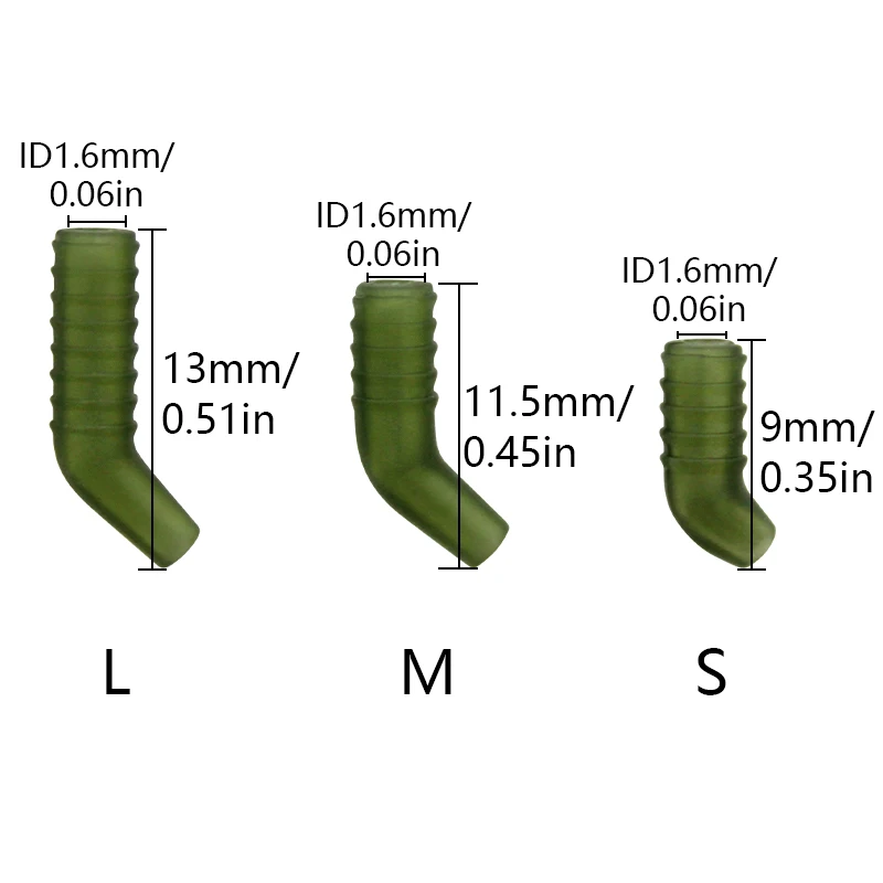 30x Karpfenangeln Zubehör Haken Aligner Anti Tangle Sleeve Line Aligner Größe S/M/L Karpfenangeln Haar Rigs Terminal Tackle – Detail 2
