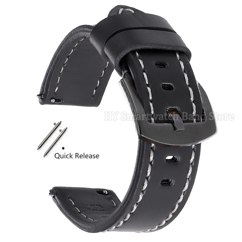 ตัวเลือกสินค้า สร้อยข้อมือหนังวัวแท้ ปรับขนาดได้ สำหรับ Smartwatch ทุกรุ่น