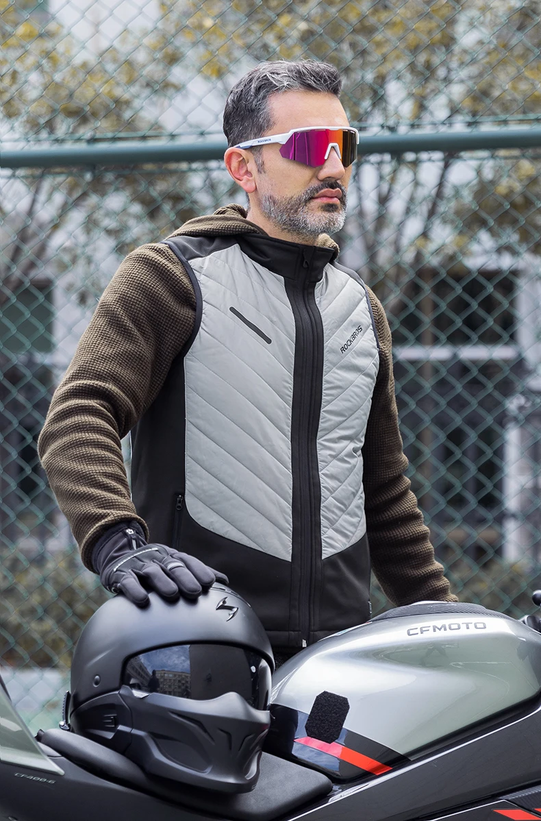 ROCKBROS Winter Radfahren Heizung Weste Wasserdicht Winddicht Thermische Heizung Jacke USB Lade Ärmellose Mantel Radfahren Kleidung – Detail 13