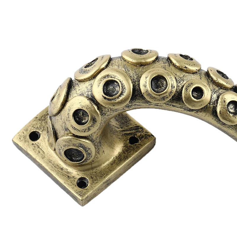 Animal Style Vintage Octopus Door Knob Outdoor Hook Furniture Drawer Bar Pulls Handle Hardware Ancient Pull Home Door Decoration