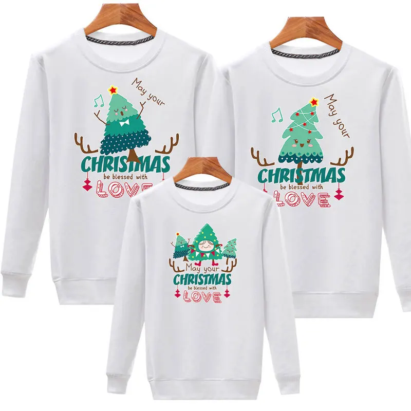 thumbnail image 4 of Jersey de árbol de Navidad familiar de invierno para parejas, suéteres de Papá Noel para bebés y niños, sudadera a juego para madre, padre y bebé, blusas con apariencia familiar, 4 of 5