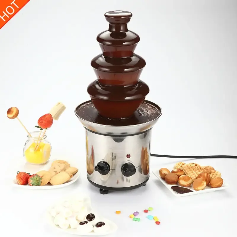 Chocolate Fountain Machine Baking Hotel et Small Four-Level Diy Chocolate Waterfall Noodle Paste Machine