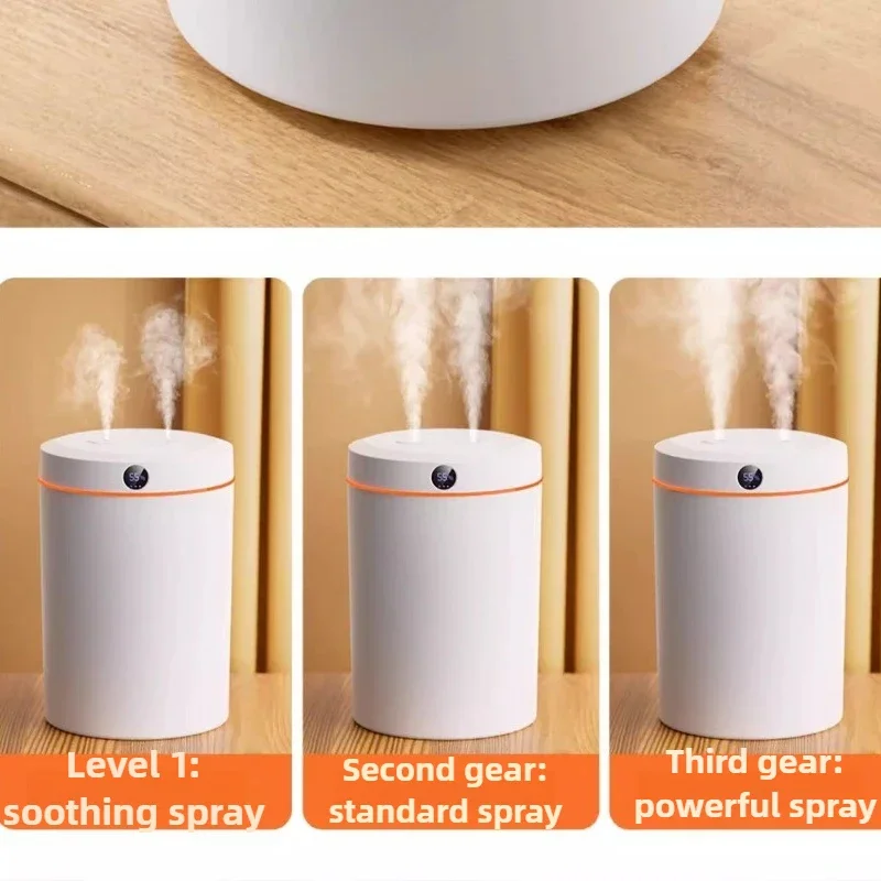 5L Large Capacity Double Spray Air Humidifier Usb Desktop Home Silent Bedroom Office Night Light Digital Display Humidifier 5