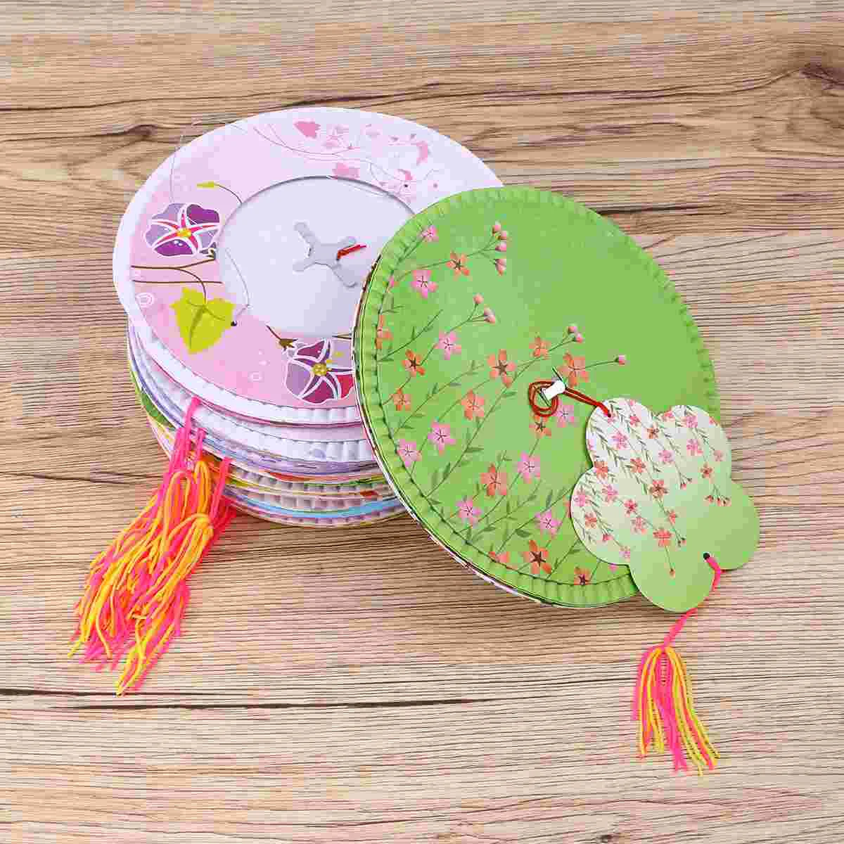 

Flower Printed Lantern Foldable Festival Paper Lanterns Hanging Lantern Decorations For Wedding Party Mixed Color