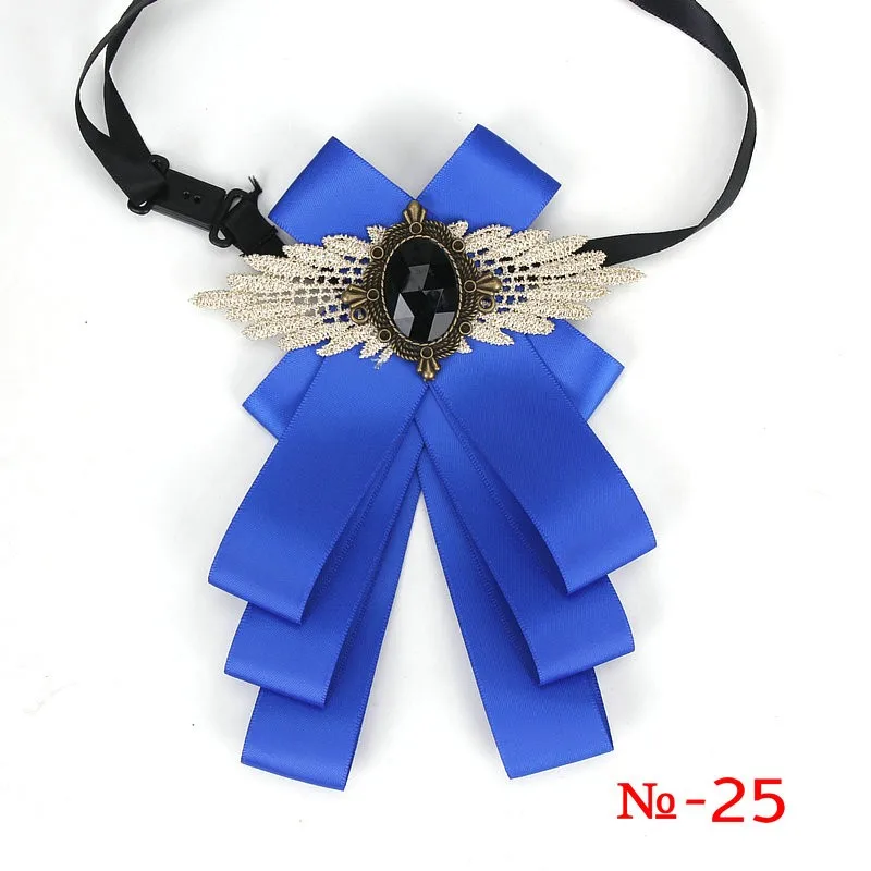 Neue Unisex-Schleifenbroschen für Damen, modische Schleifenkragen-Pins für Hemden, Kleidung, Krawatten, Schleifen, Anzüge, Schleifen für Schulmädchen. – Detail 26