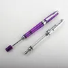 Yongsheng 013 Vacuum Filling Fountain Pen Acrylic Transparent Ink Pen Clear Section EF/F/ Nib Office Business Gift Pen 6