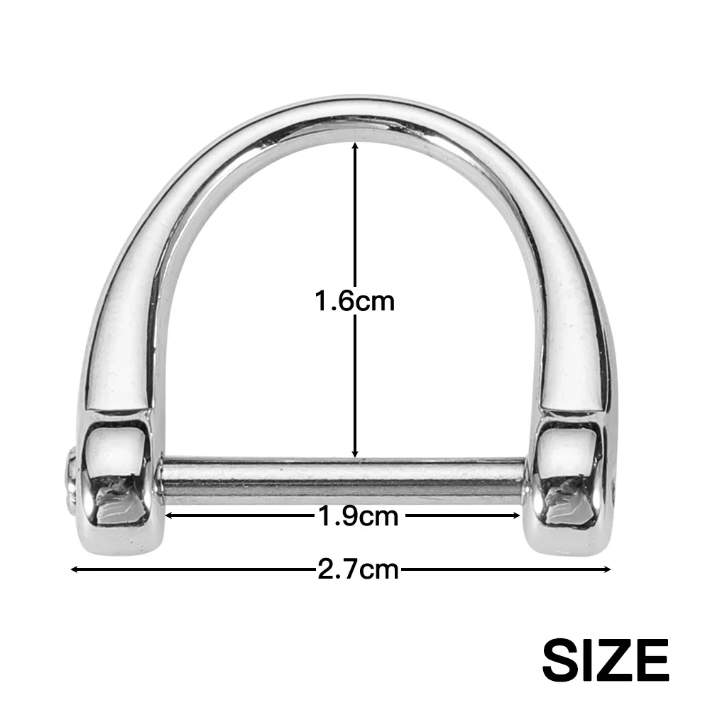 100pcs Horseshoe Clasp Metal Car Key Ring Horseshoe Buckle Zinc Alloy D-Type Buckle Metal Hardware Simple Practical Accessories