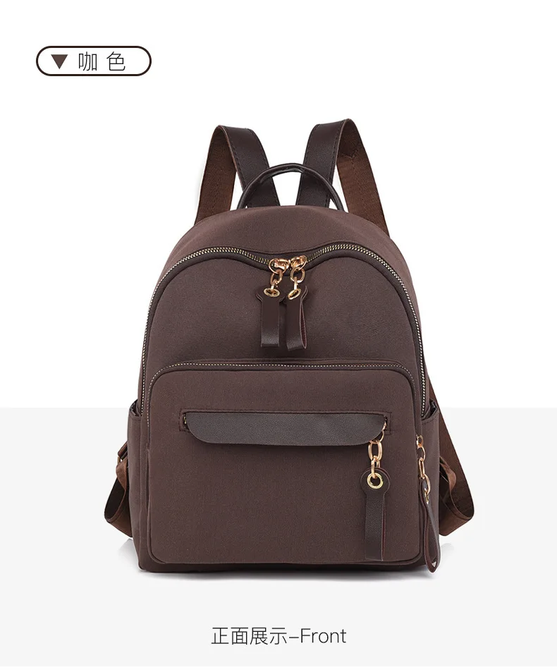 2026 Persönlichkeit, hochwertiger Rucksack, Trend-Reise, kleiner Rucksack für Damen, vielseitig, modisch, Farbblock, Diebstahlsicherung, College-Taschen – Detail 27