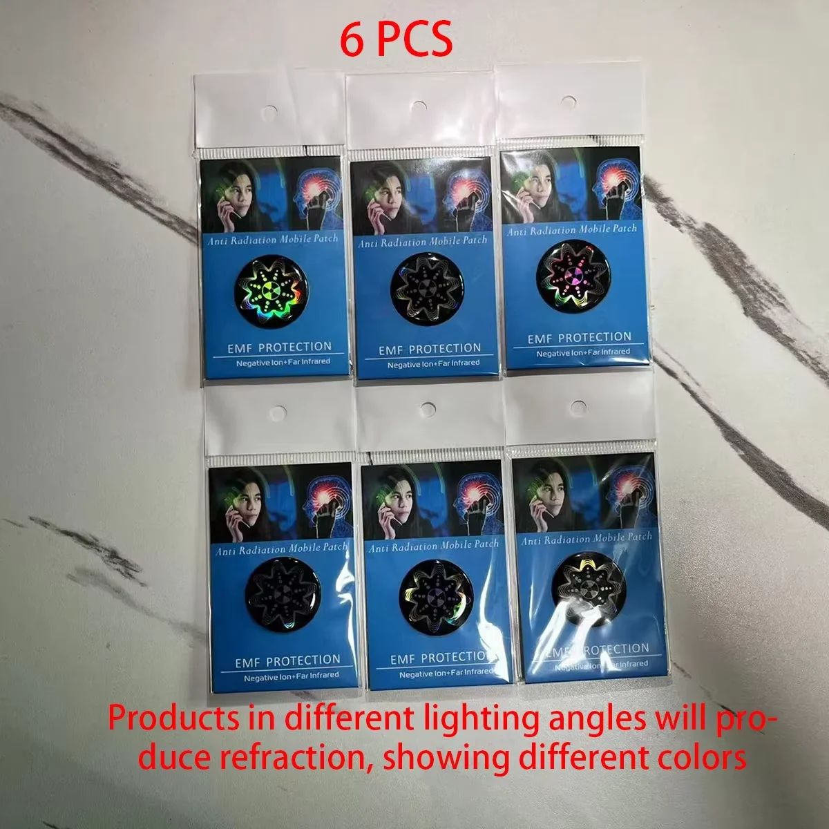 6-Pack EMF Protection Shield Stickers - Anti-Radiation Round Stickers
