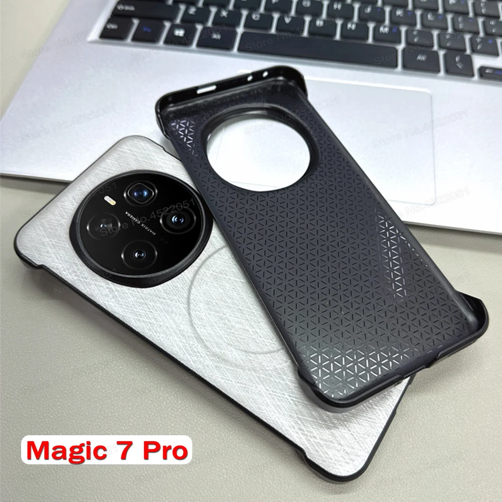 Luxury Ultra Slim Frameless Line Texture Magnetic Phone Case with Matte Finish