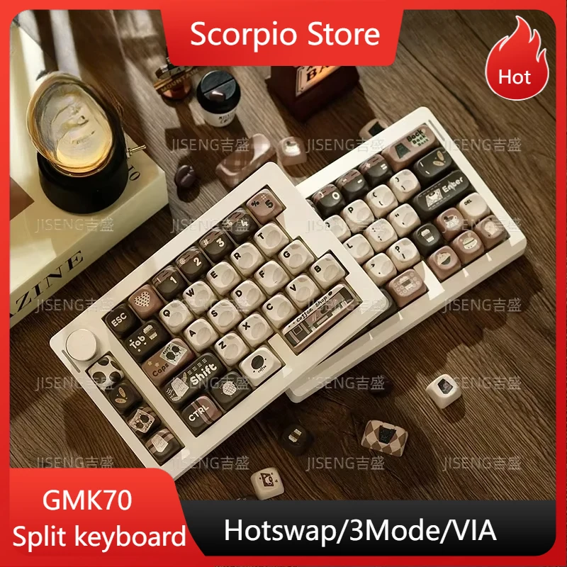 メカニカルキーボードキットgmk70,ホットスワップ可能なrgbガスケット