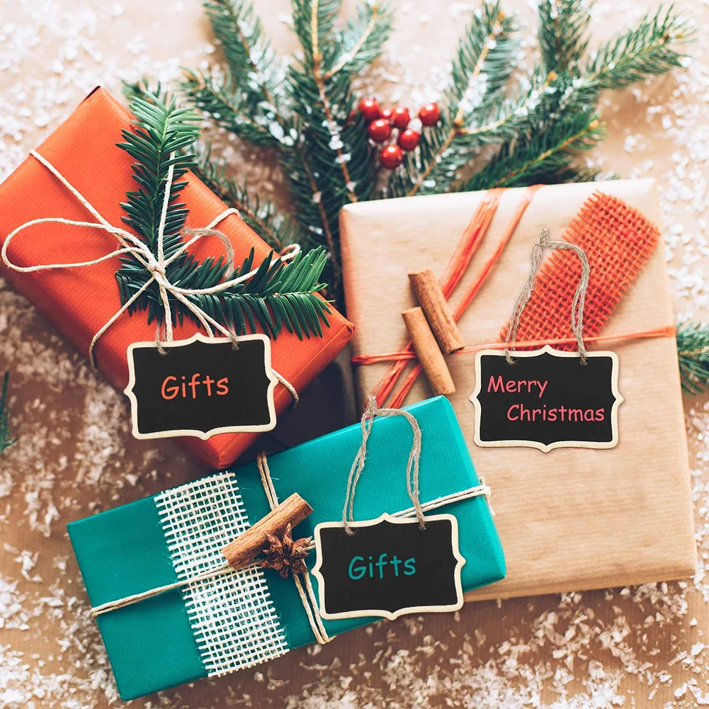 Chalkboard Hanging Wooden Chalkboard Signs Mini Wood Labels Rectangle Durable to use Safe and Durable