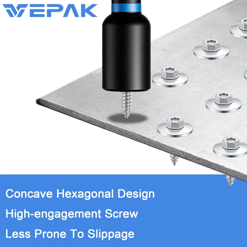 VEPAK VP14806 VP14808 VP14810 마그네틱 슬리브 너트 드라이버 48MM 컴팩트 6MM 마그네틱 육각 핸들 공구 액세서리